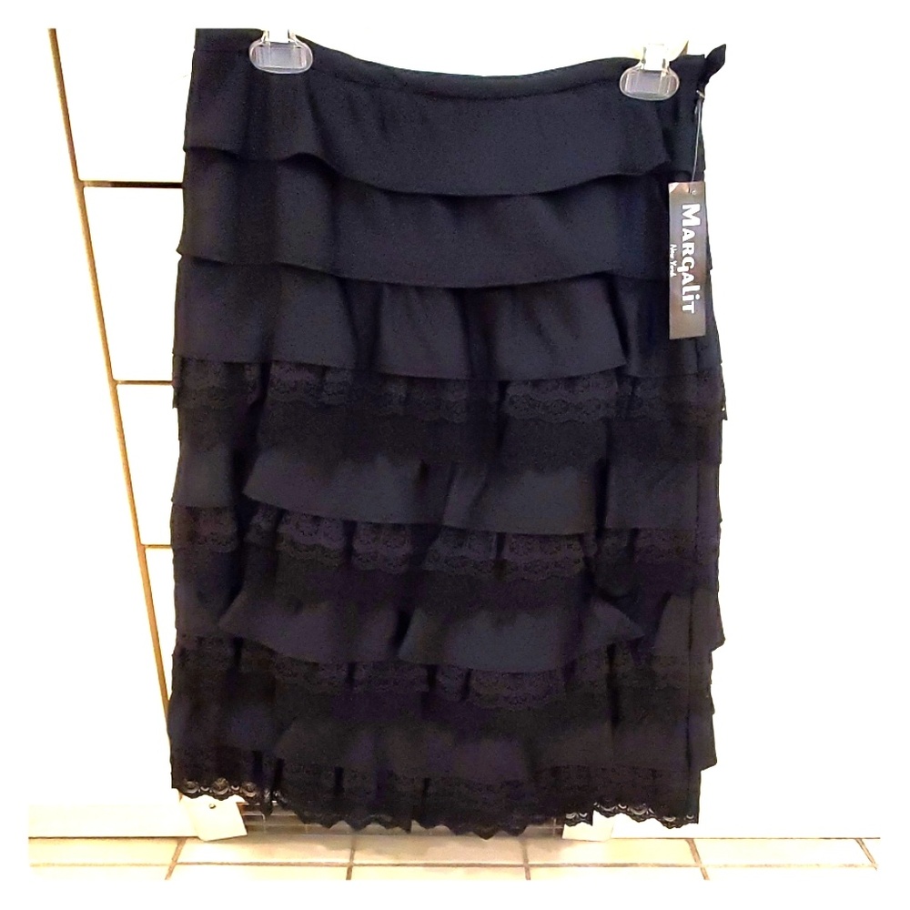 Designer dressy black skirt